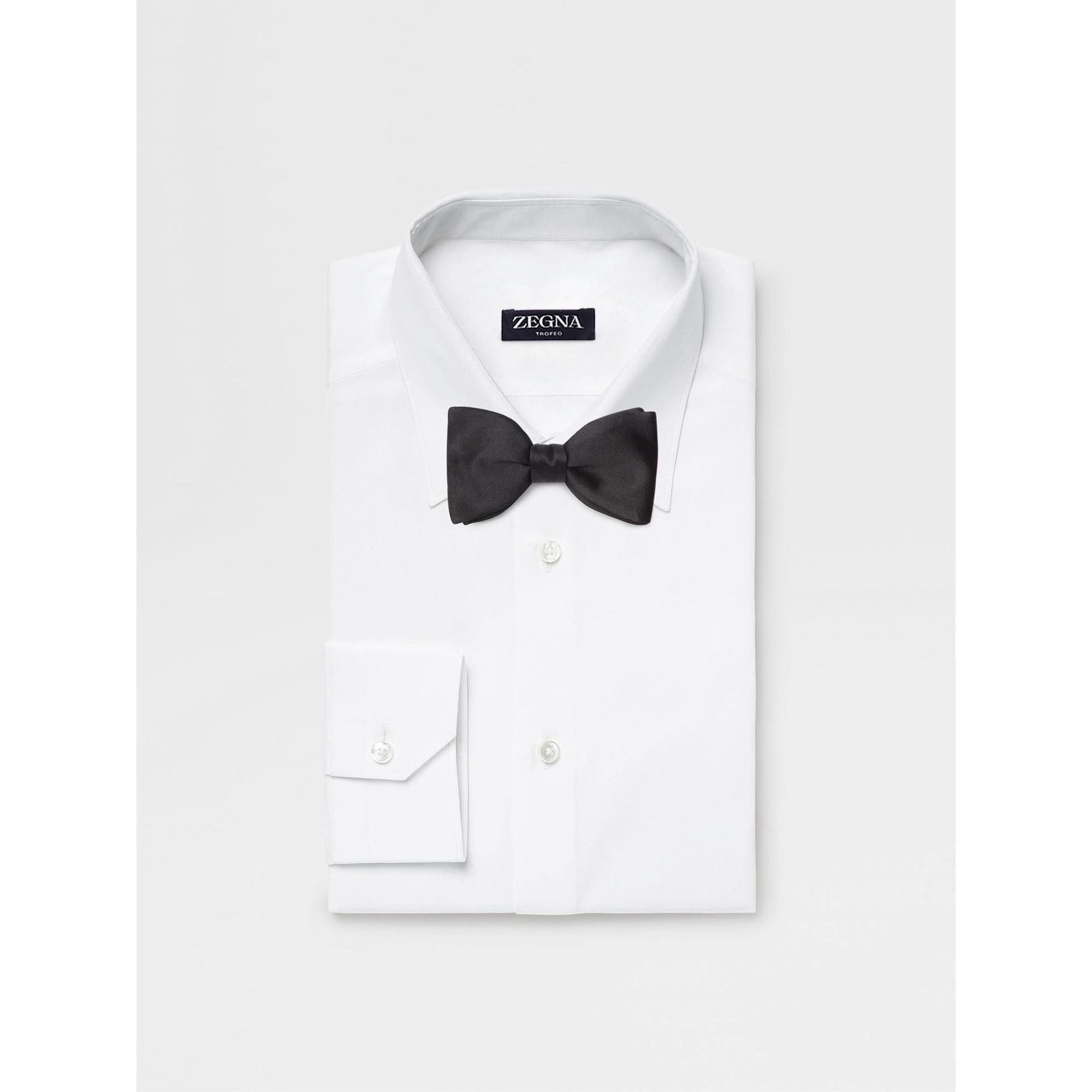 ZEGNA Silk Self Black Bow Ties