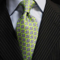 MonsterTie Printed Eggbutt snaffle Green Necktie