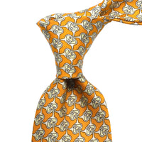 MonsterTie Printed Eggbutt snaffle Orange Necktie