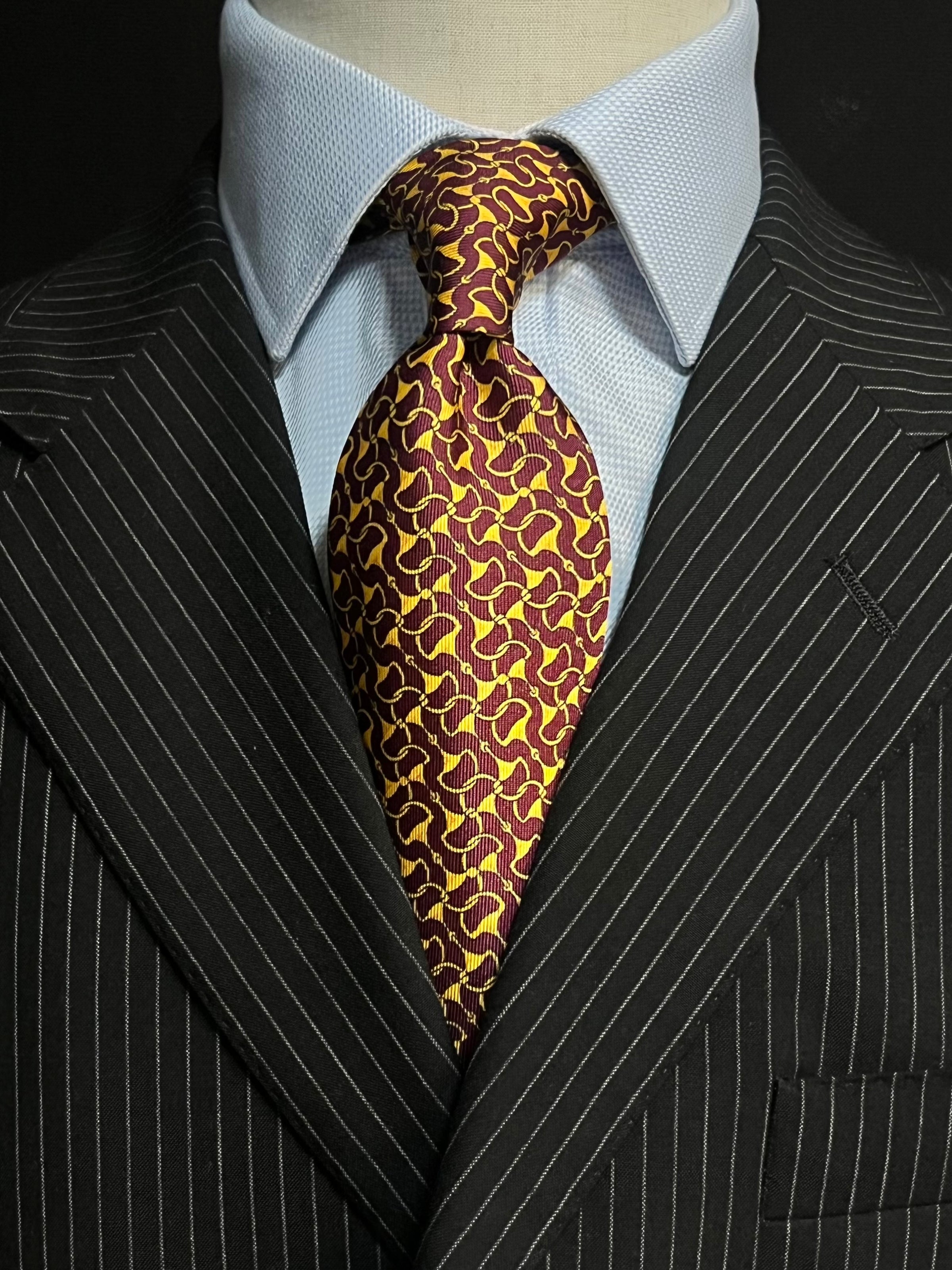 MonsterTie Printed D-Ring Snaffle Red Necktie