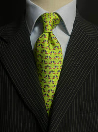 MonsterTie Printed Sunbird Green Cravatta