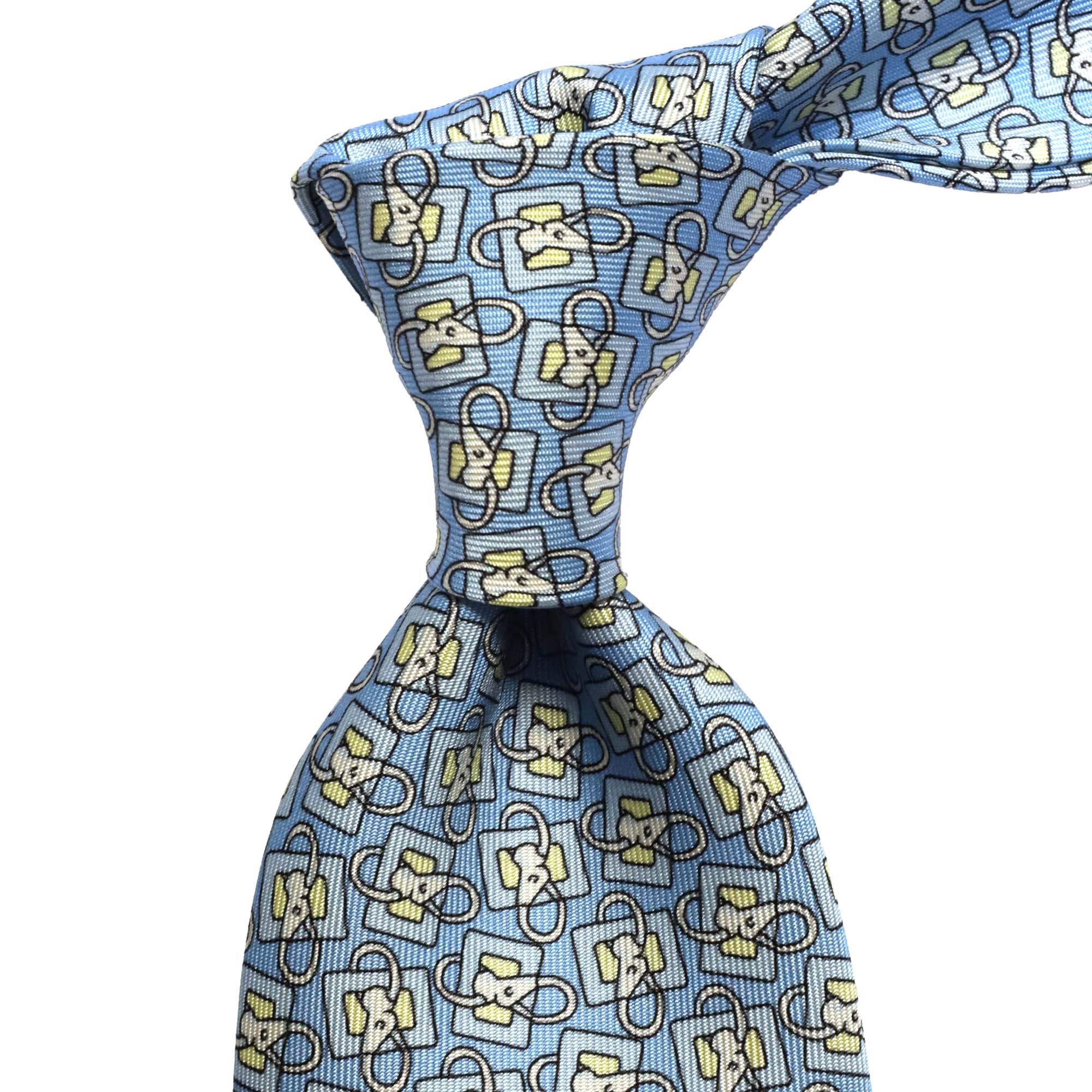 MonsterTie Printed Lunge Rein Light Blue Necktie