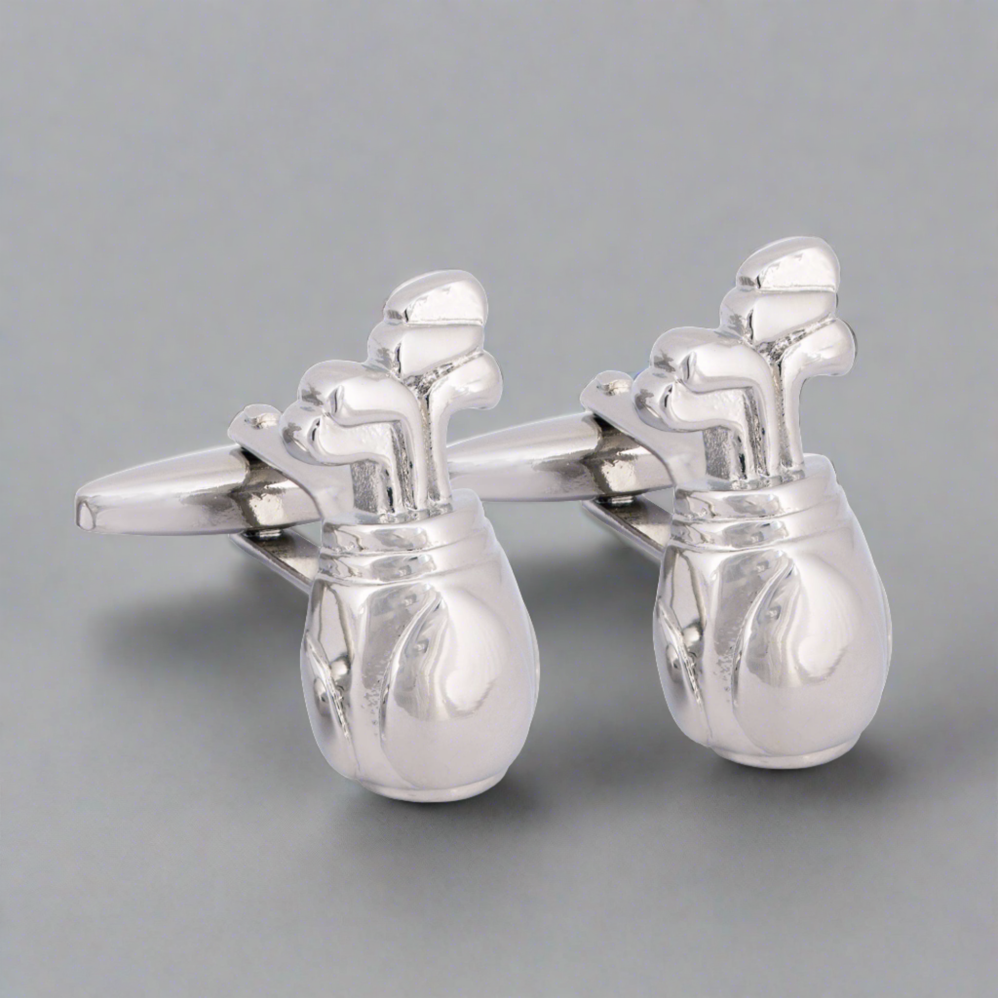 MarZthomson 银色高尔夫球包袖扣