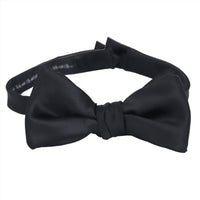 MonsterTie Self Bow Tie - Black satin