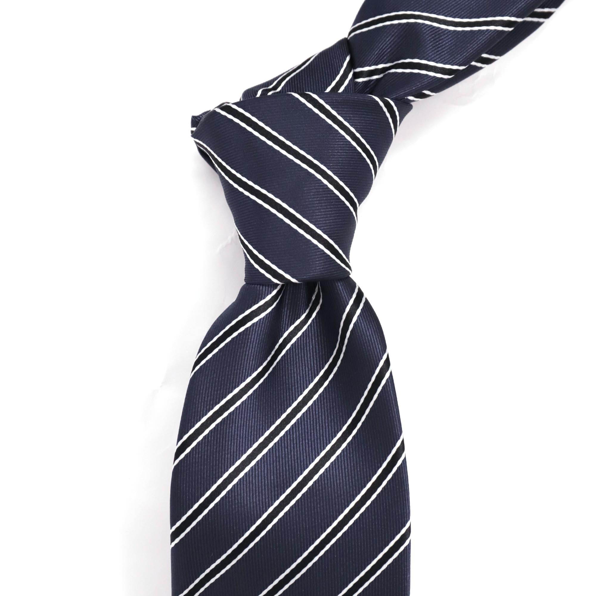 Black and white stripe with Navy background