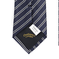 Black and white stripe with Navy background