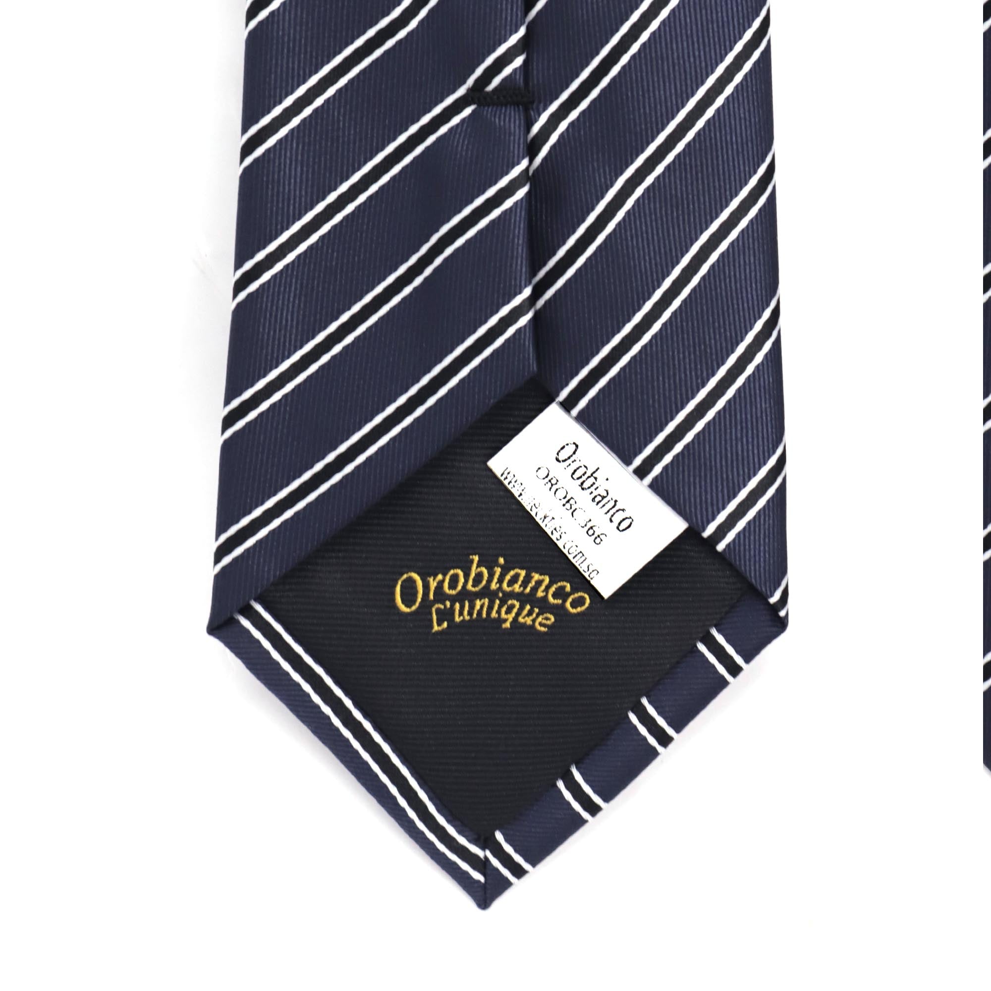 Black and white stripe with Navy background