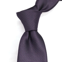 Purple with little white dot Woven Tie
