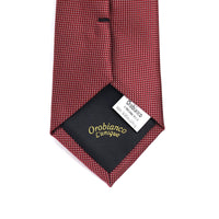 Red with little white dot Woven Tie