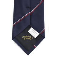 White and Red stripe with Navy background