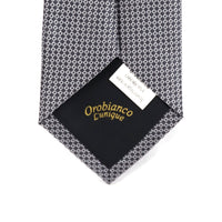 Small squared geometric necktie in Grey