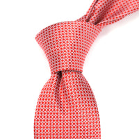 Small squared geometric necktie in Red