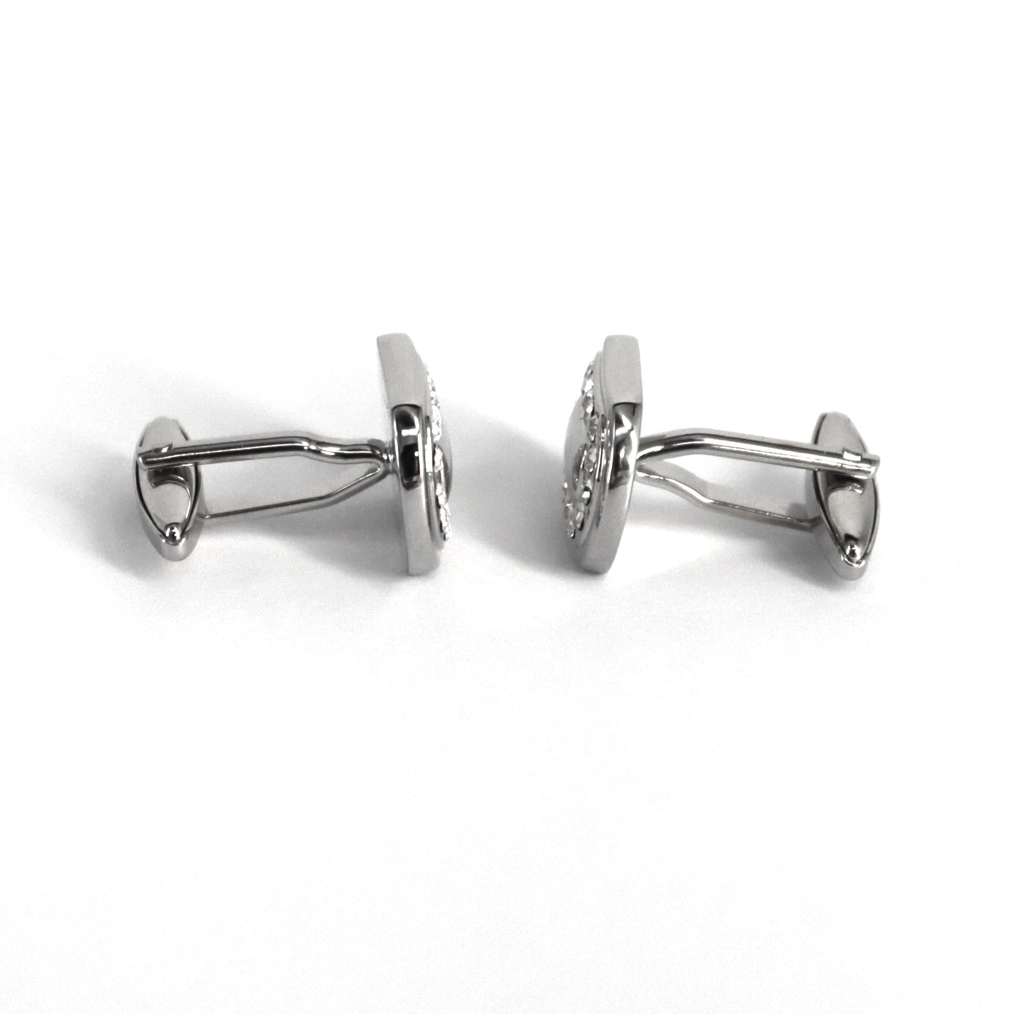 16 Clear Crystal Oval cufflinks (Online Exclusive)
