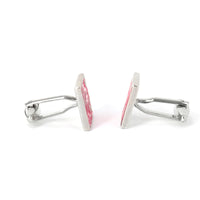 MarzthomsonRectangle Florist Design - Pink cufflinks (Online Exclusive)