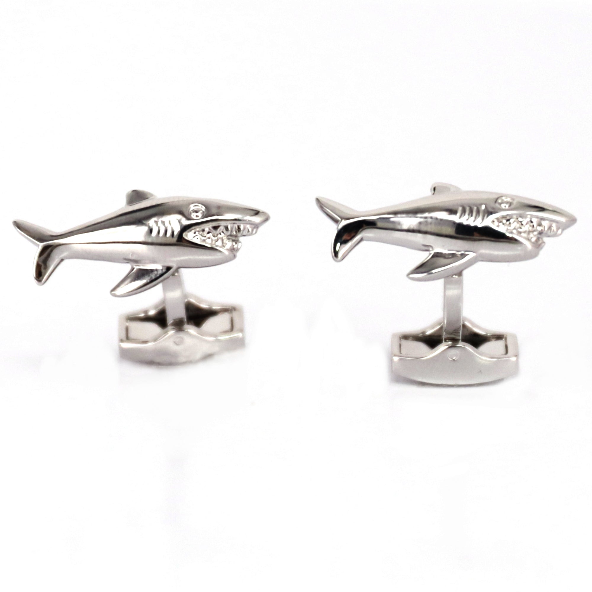 Azthom Silver Shark Cufflinks