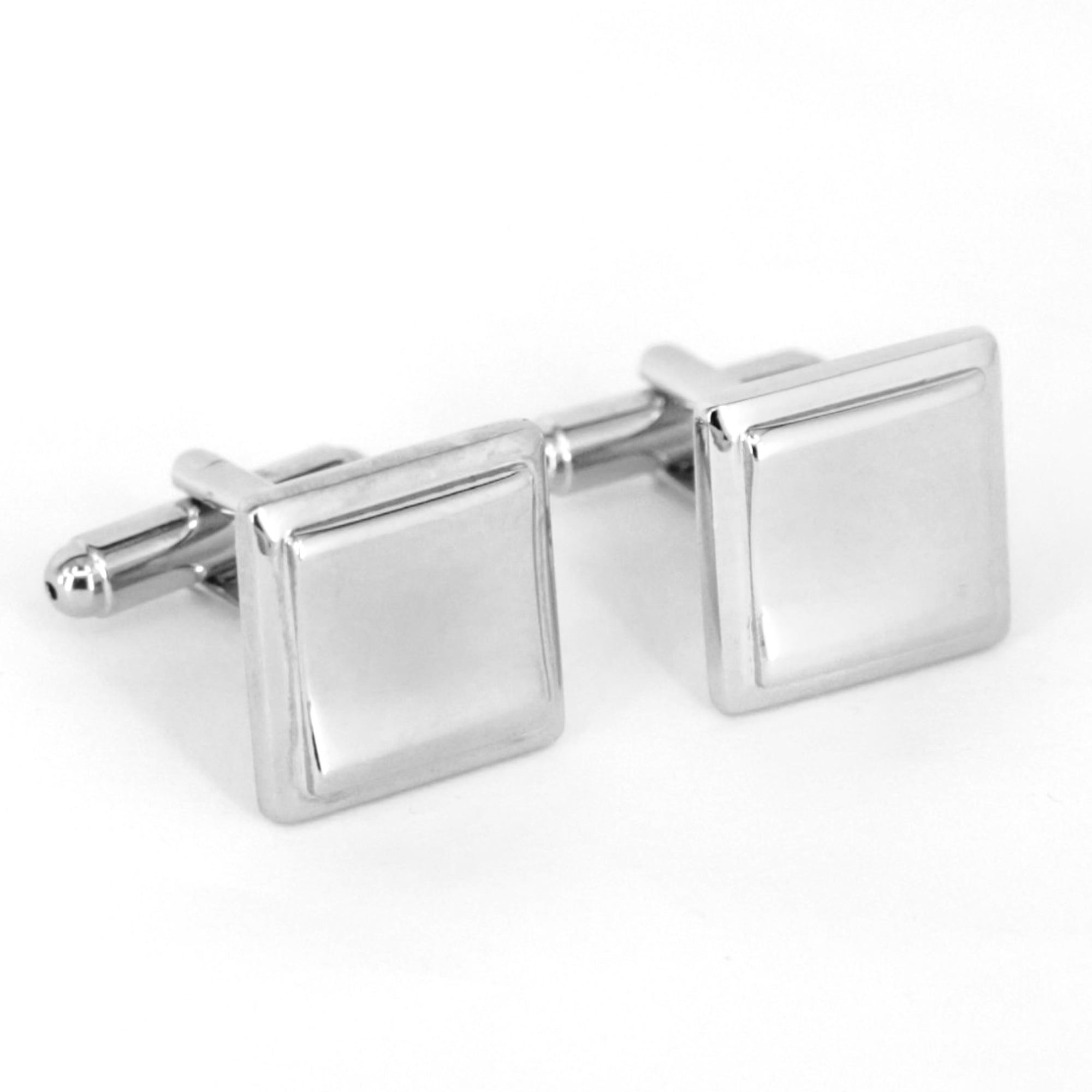 Silver Rectangle curve Cufflinks - Orobianco L'unique