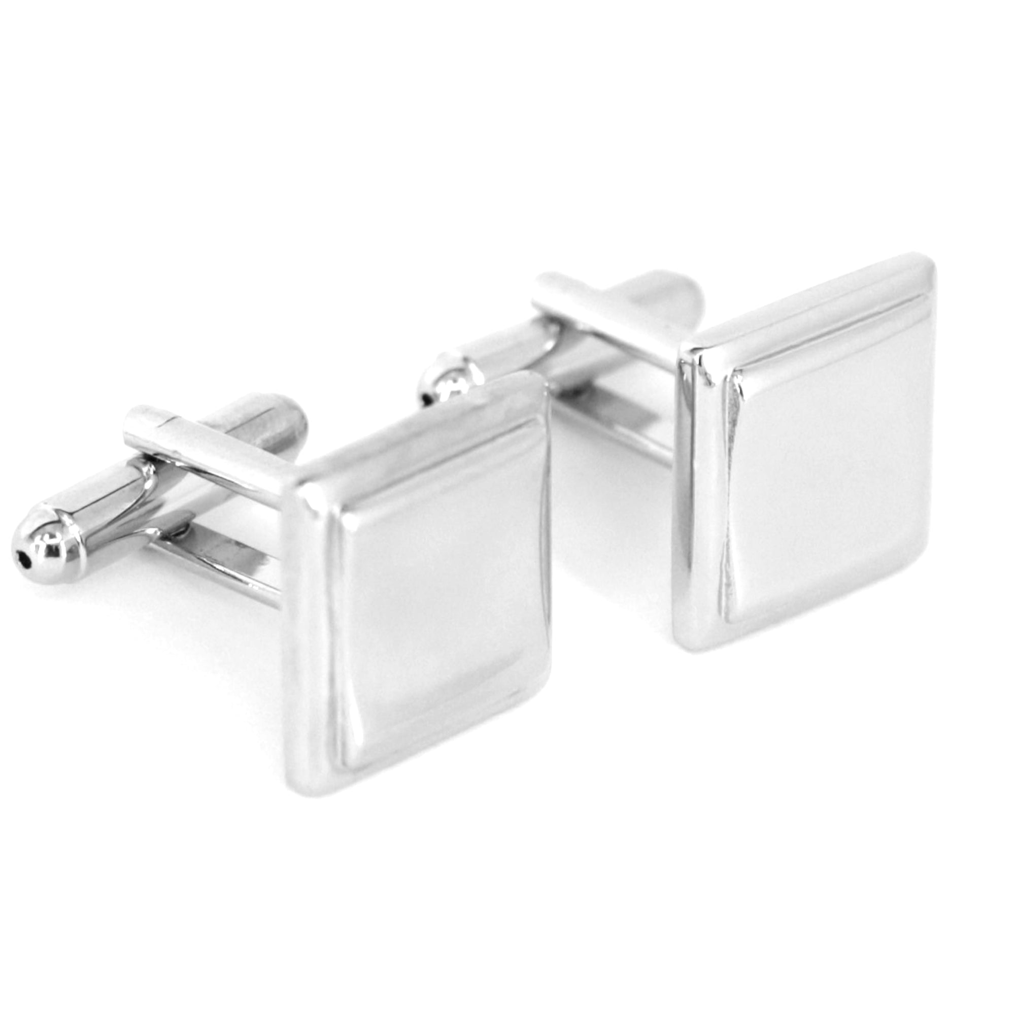 Silver Rectangle curve Cufflinks - Orobianco L'unique