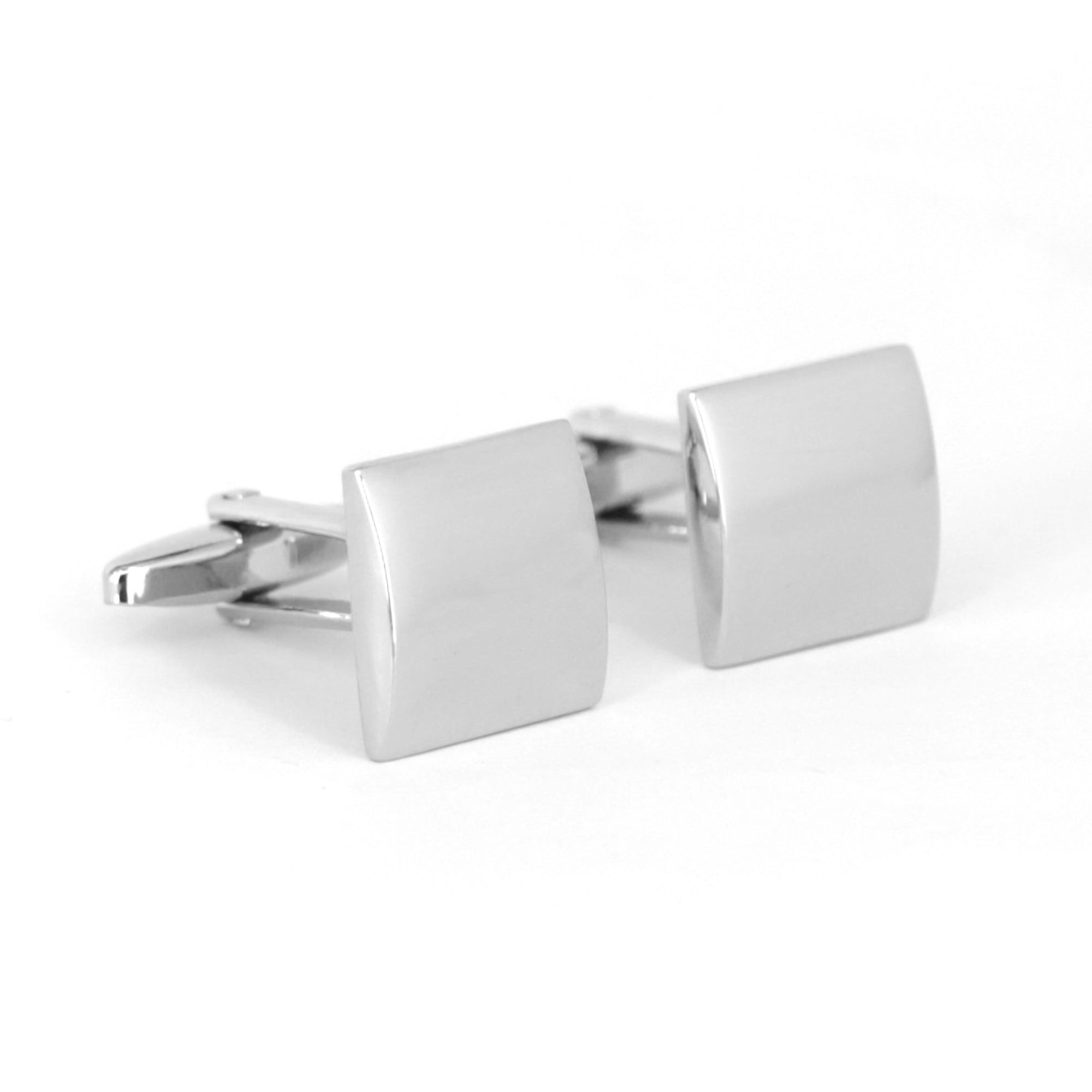 Silver Rectangle Cufflinks - Orobianco L'unique