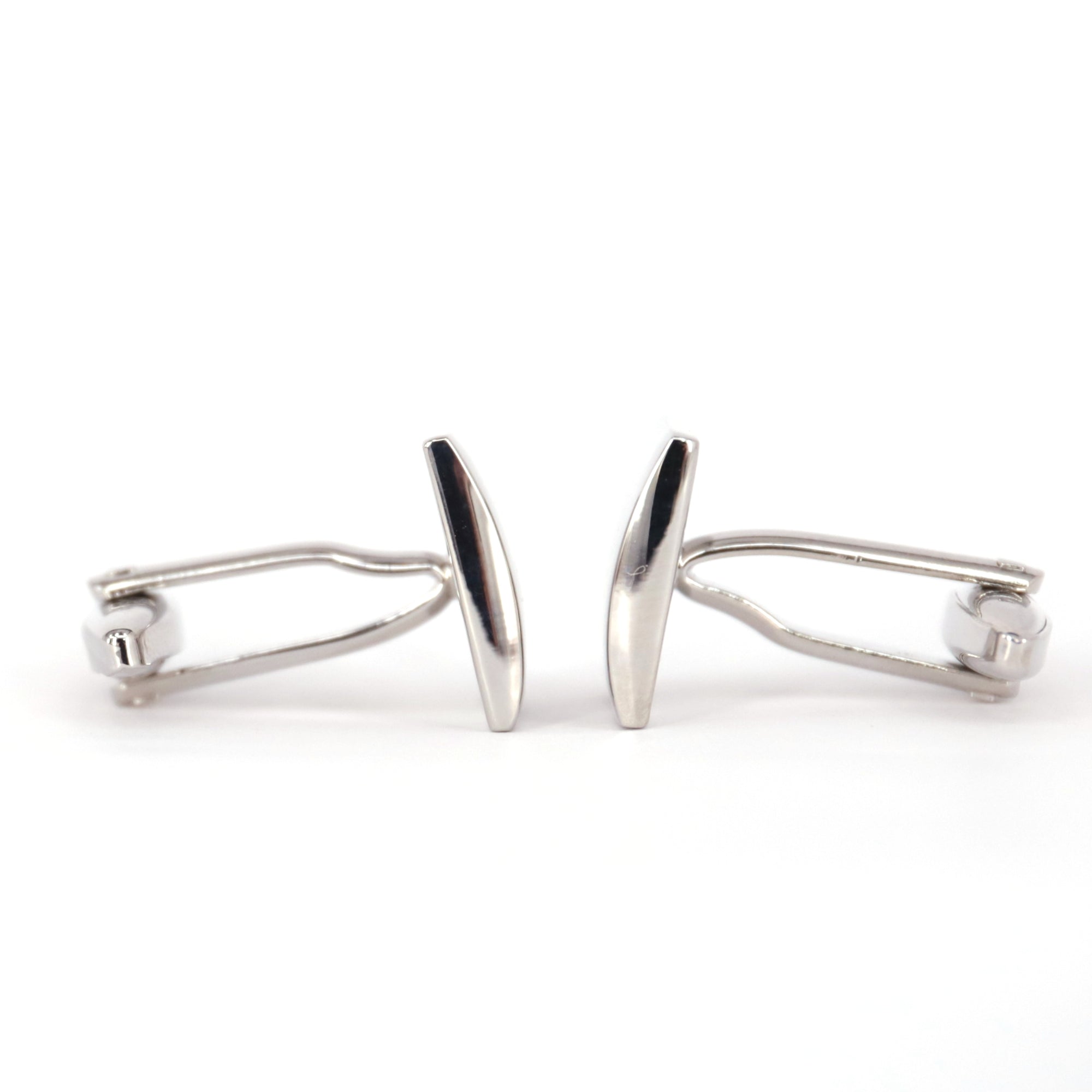 Silver Rectangle Cufflinks - Orobianco L'unique