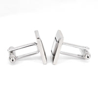 Square & Square Cufflinks in Silver and Black Square line