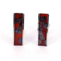 Fiber Glass rectangle Multi col  Cufflinks (Online Exclusive)