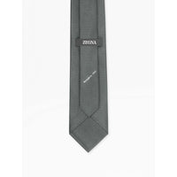 GREY NATURAL SILK TIE