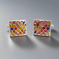 Multi Color square Cufflinks