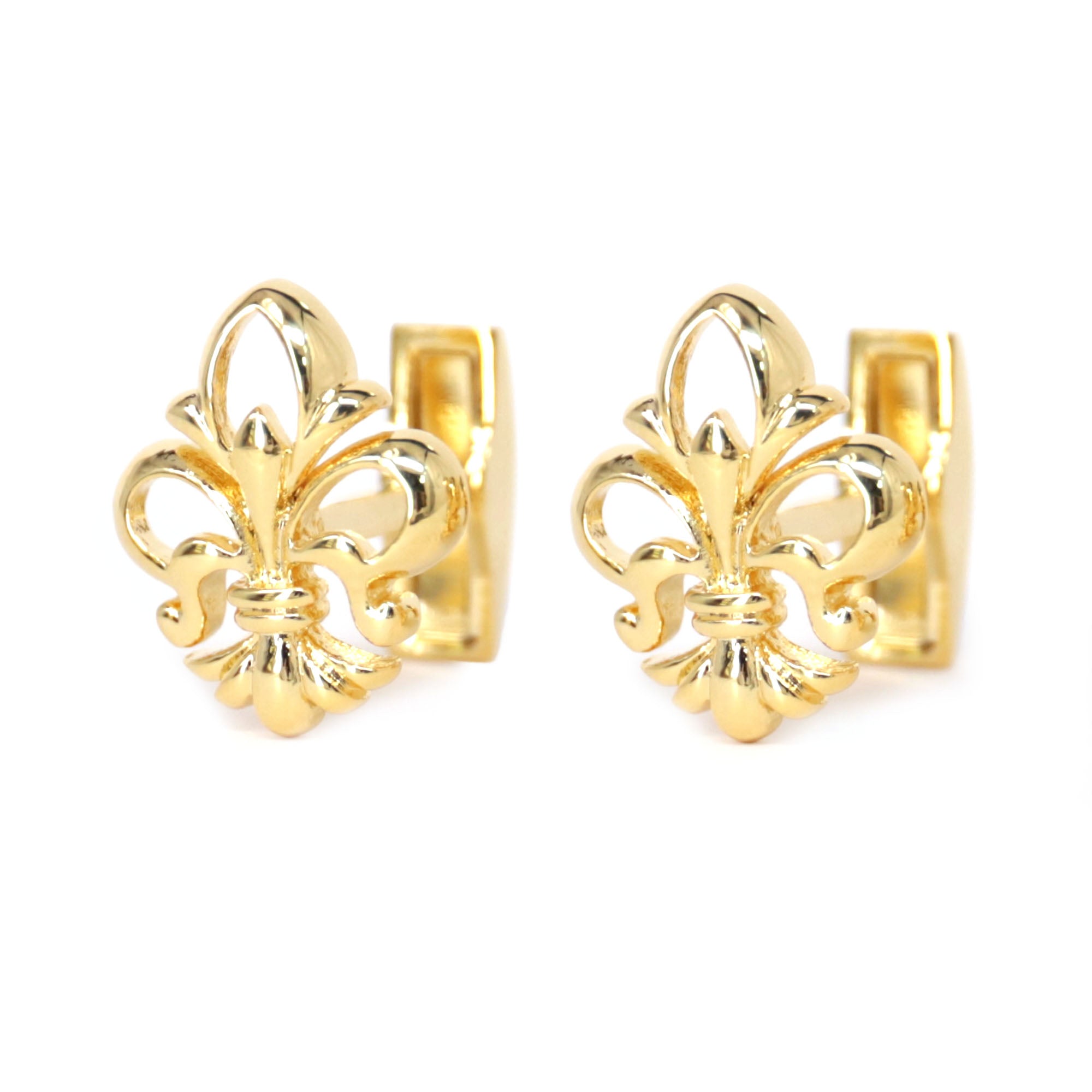 MarZthomson Fleur-de-lis Gold Cufflinks (Online Exclusive)