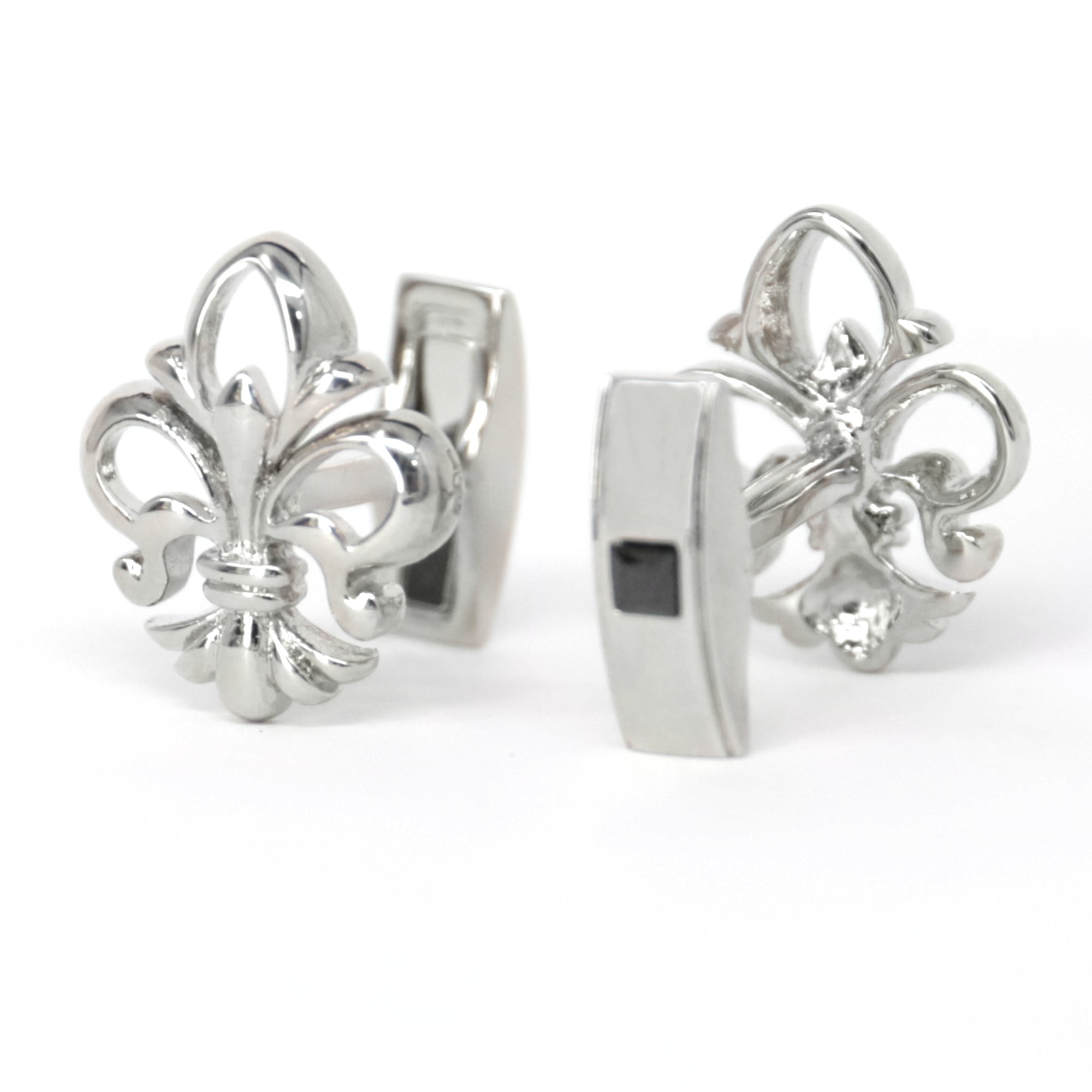 MarZthomson Fleur-de-lis Silver Cufflinks (Online Exclusive)