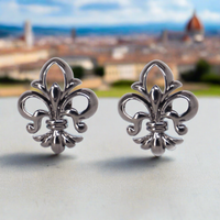 MarZthomson Fleur-de-lis  Gunmetal Cufflinks (Online Exclusive)
