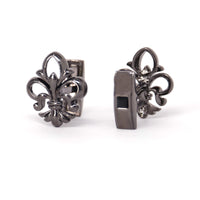 MarZthomson Fleur-de-lis  Gunmetal Cufflinks (Online Exclusive)