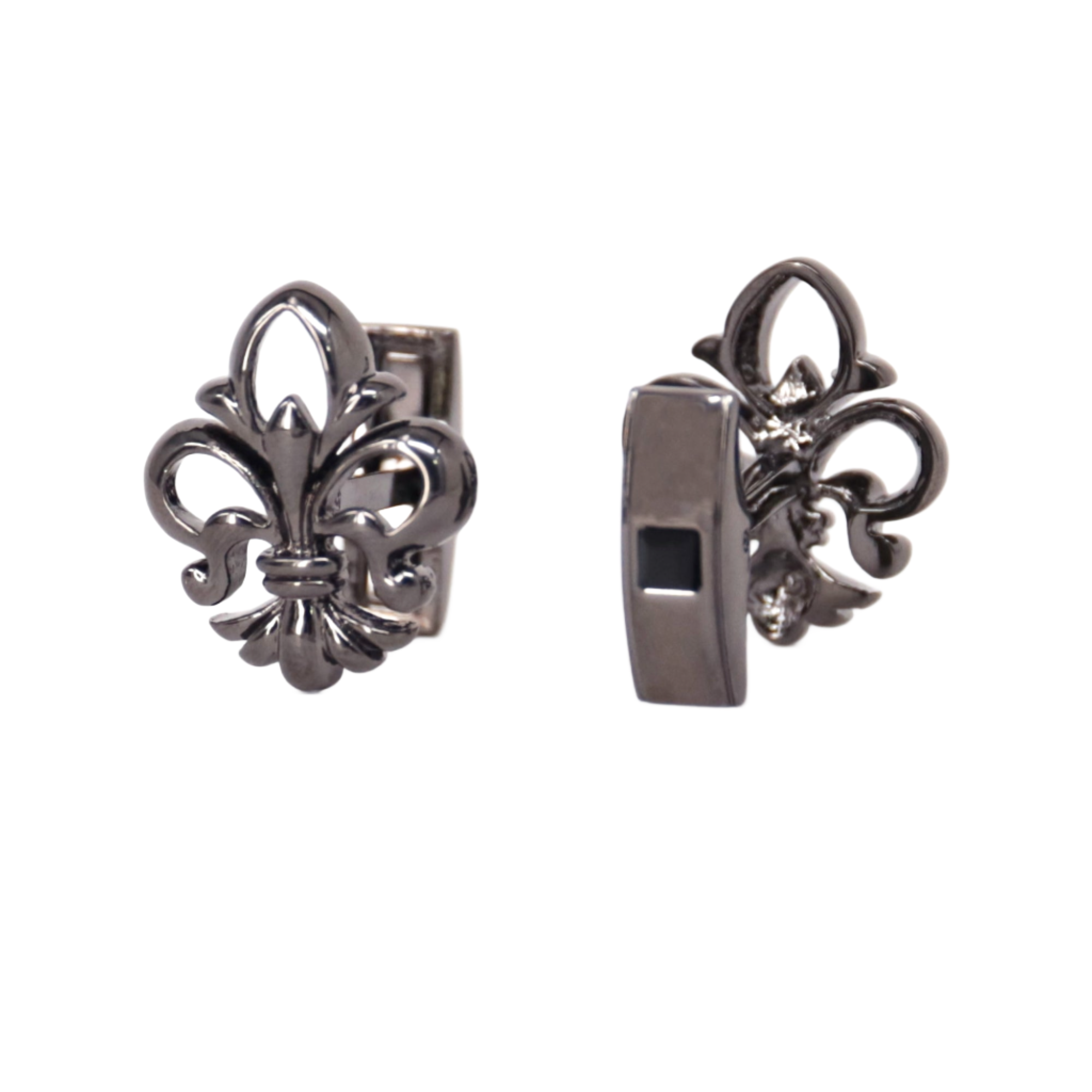 MarZthomson Fleur-de-lis  Gunmetal Cufflinks (Online Exclusive)