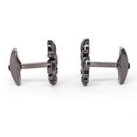 MarZthomson Fleur-de-lis  Gunmetal Cufflinks (Online Exclusive)