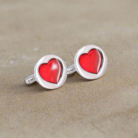 Love + Red heart Cufflinks (Online Exclusive)