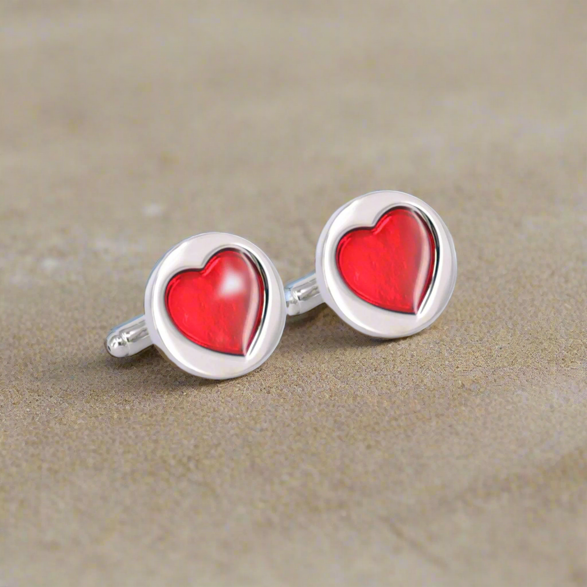 Love + Red heart Cufflinks (Online Exclusive)