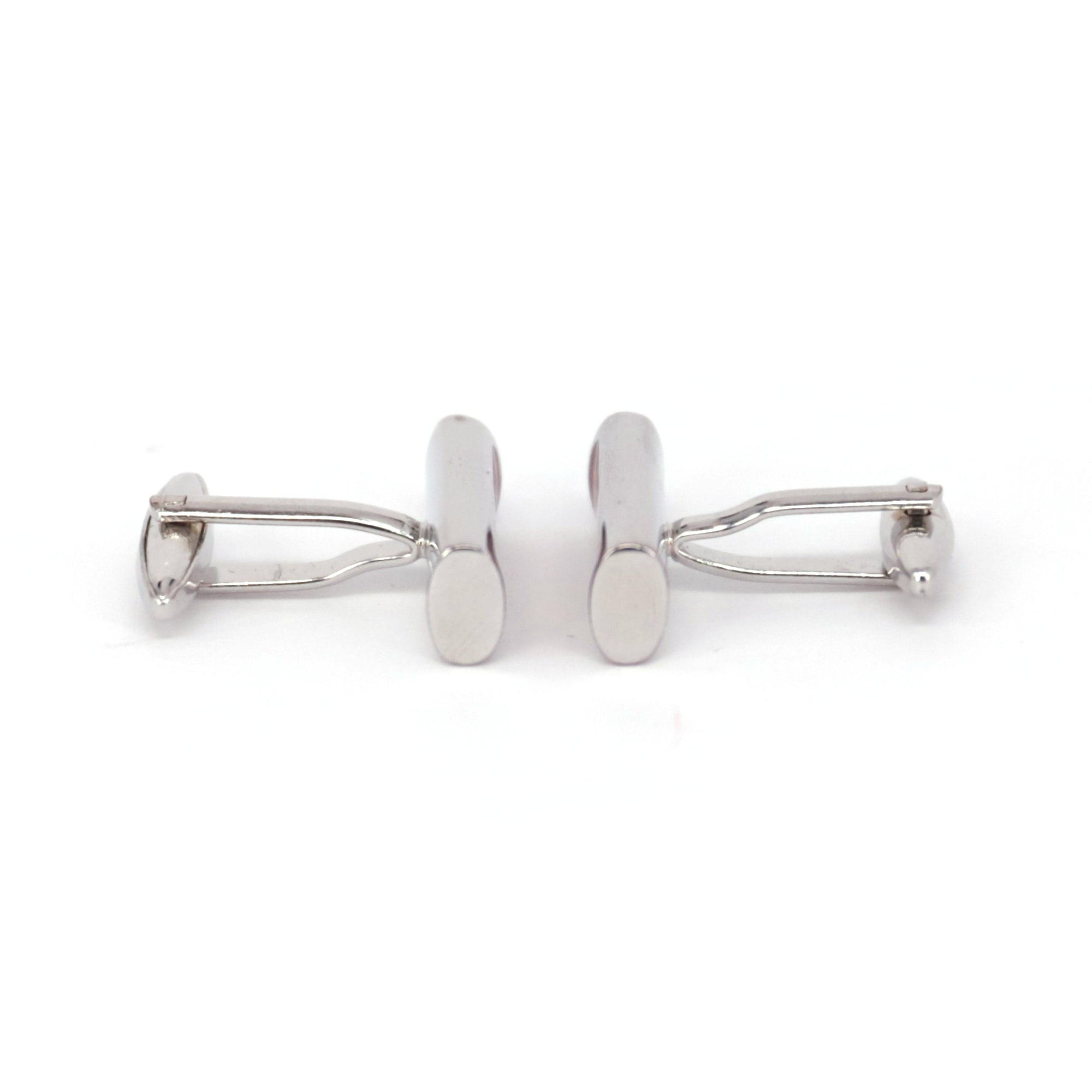 MarZthomson  Rectangle Cufflinks with Pastel Pink Diamond Shape Details (Online Exclusive)