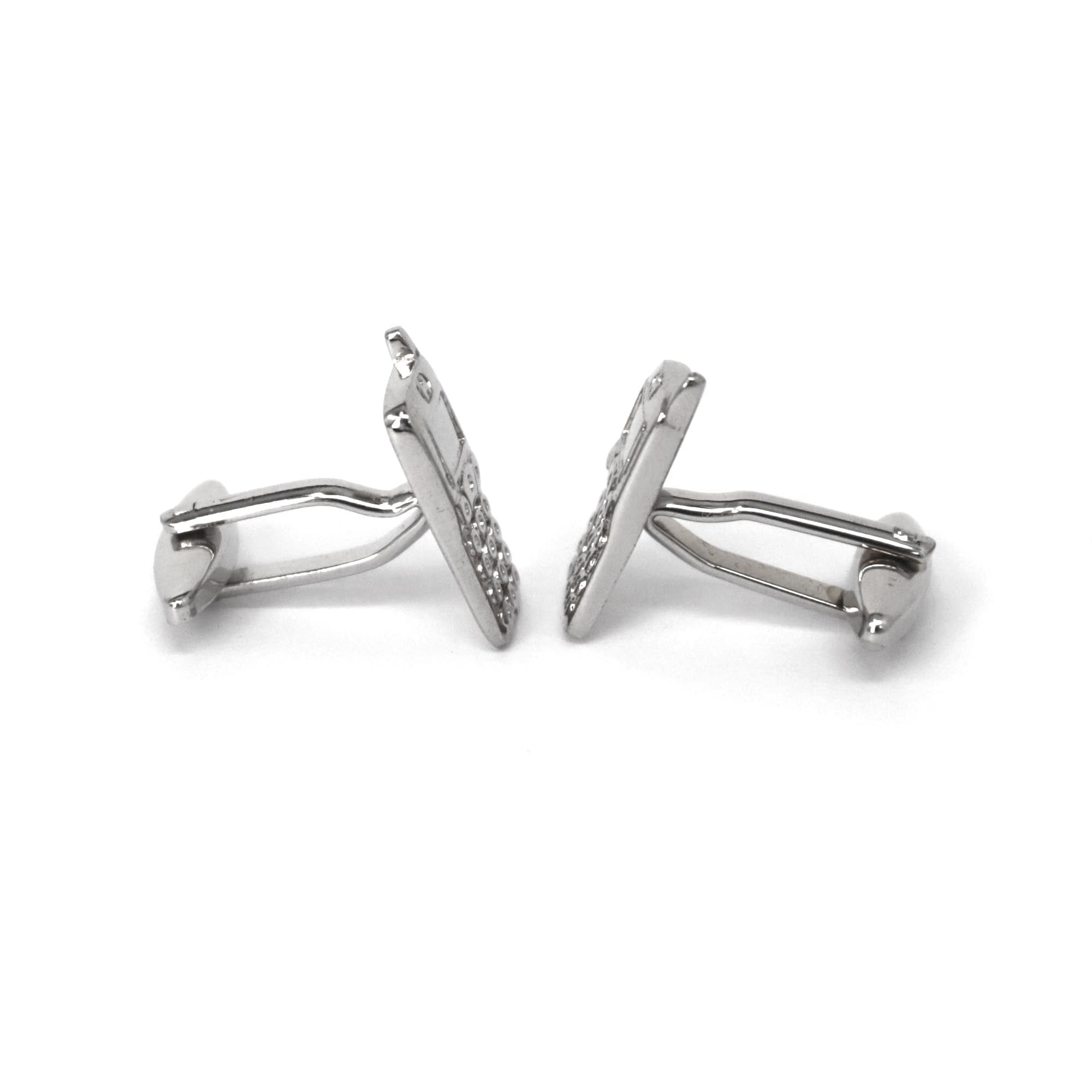 Silver handphone Cufflinks (Online Exclusive)