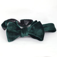 Christmas Green Stefano Cau Bow tie - Velvet