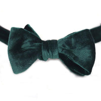 Christmas Green Stefano Cau Bow tie - Velvet