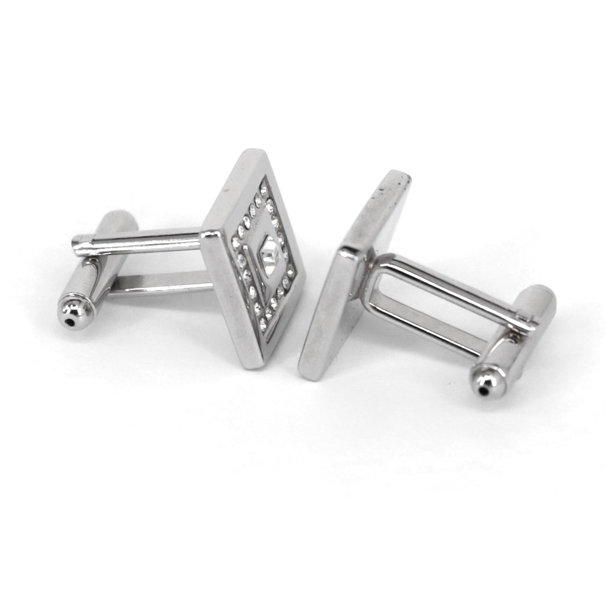 Square Crystal Cufflinks