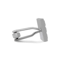 White Crystals Rectangle Cufflinks-Cufflinks.com.sg