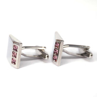 3 Crystals V Slope-Cufflinks.com.sg