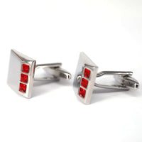 3 Crystals V Slope-Cufflinks.com.sg