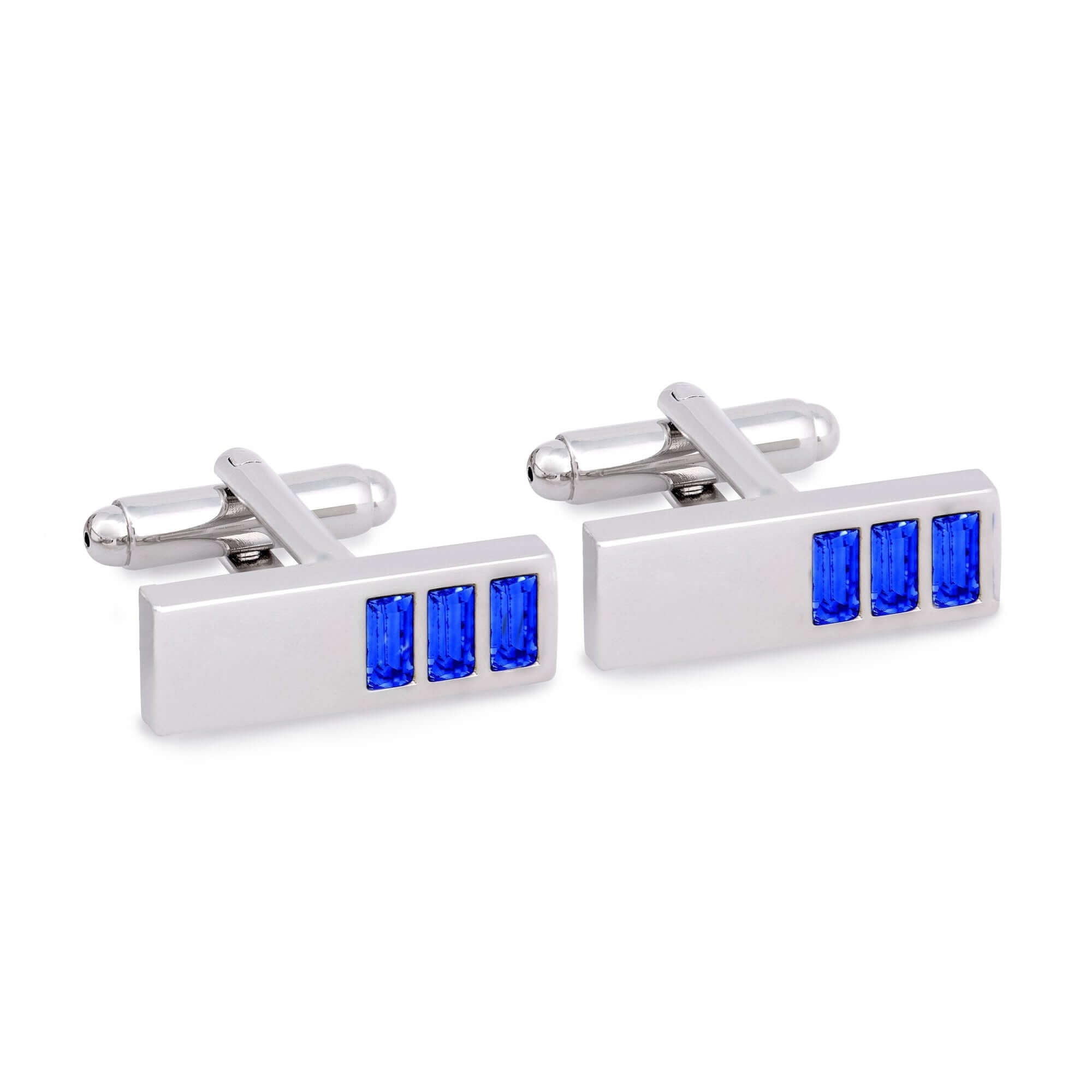 3 Cublic Crystals Cufflinks-Cufflinks.com.sg