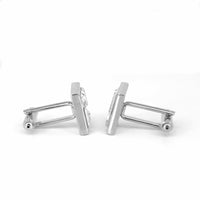 4 Clear Crystal Square cufflinks-Crystal Cufflinks-MarZthomson-Cufflinks.com.sg