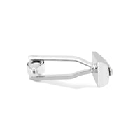 Rectangle White Crystals Cufflinks-Crystal Cufflinks-MarZthomson-Cufflinks.com.sg