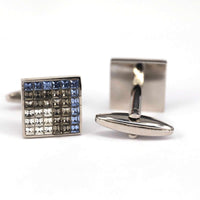 8 Gradient Light Blue Grey White Cufflinks-Cufflinks.com.sg