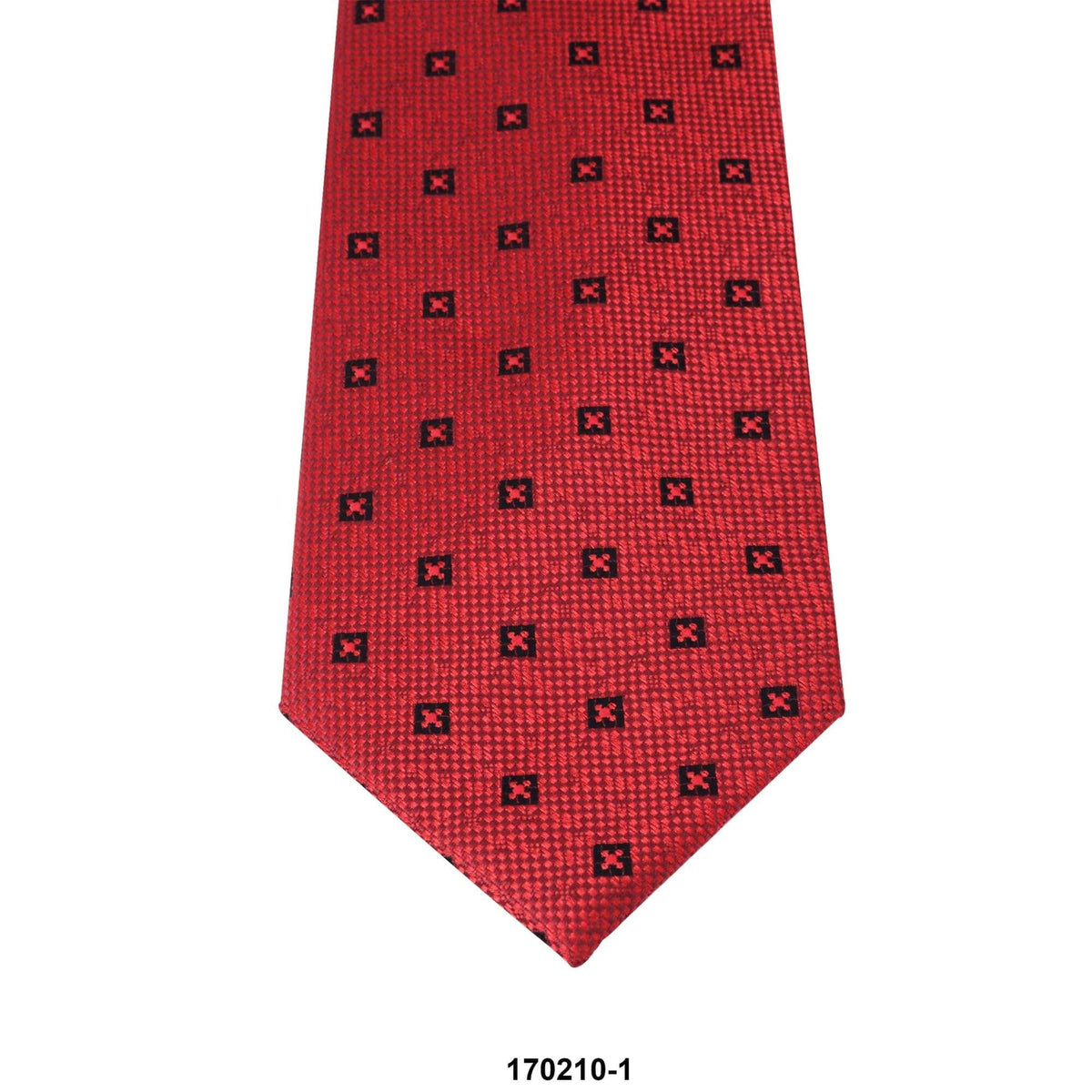 8cm Red Cross Motif Detail Woven Tie J-Cufflinks.com.sg | Neckties.com.sg