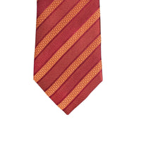 8cm Woven Orange Red Striped Necktie-Cufflinks.com.sg | Neckties.com.sg