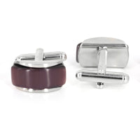 Dark Purple Spherical wedgefiber ( D-Shape) Fiber Optic Cufflinks (Online Exclusive)